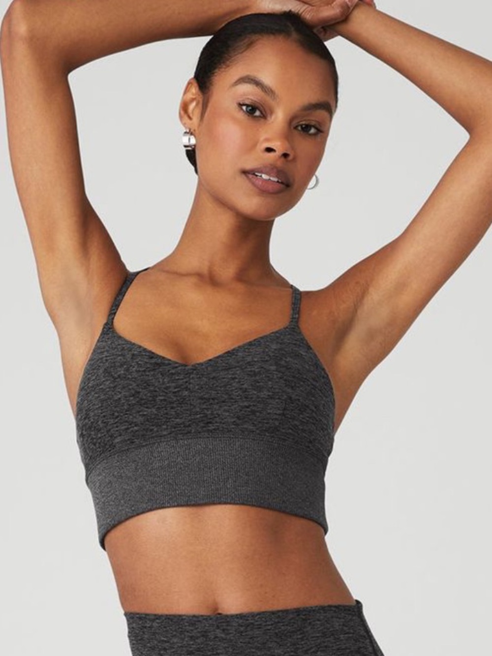 ALO Yoga Alosoft Lavish Bra - Dark Heather Gray